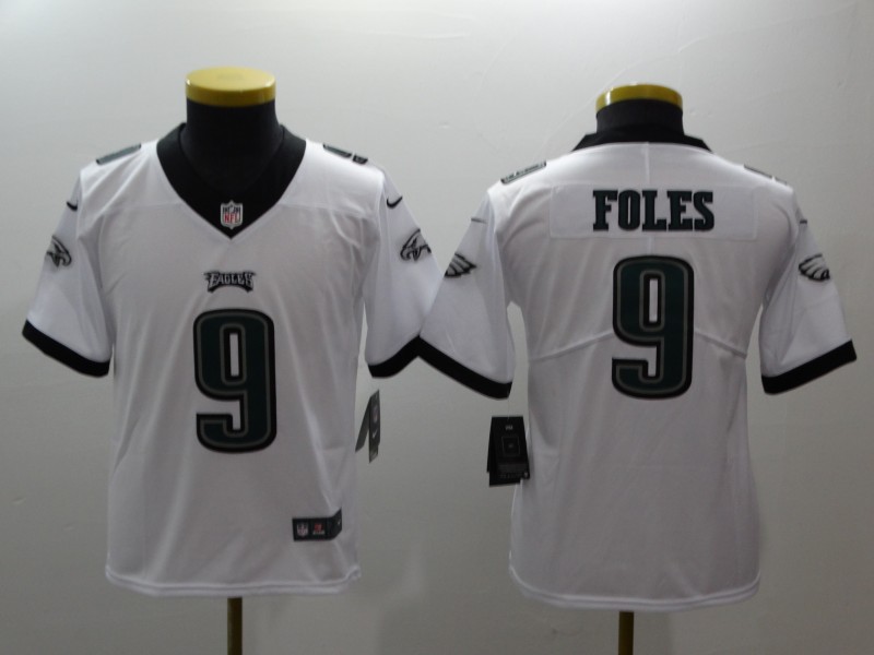 Youth Philadelphia Eagles #9 Foles white Nike NFL jerseys->youth nfl jersey->Youth Jersey